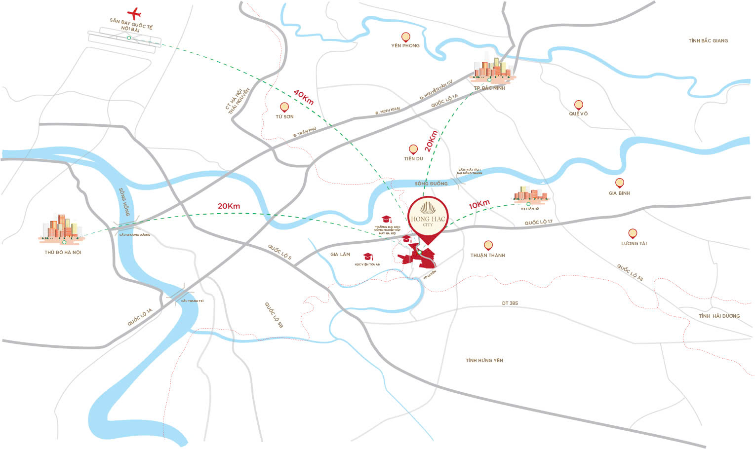 Vị trí dự án Hồng Hạc City