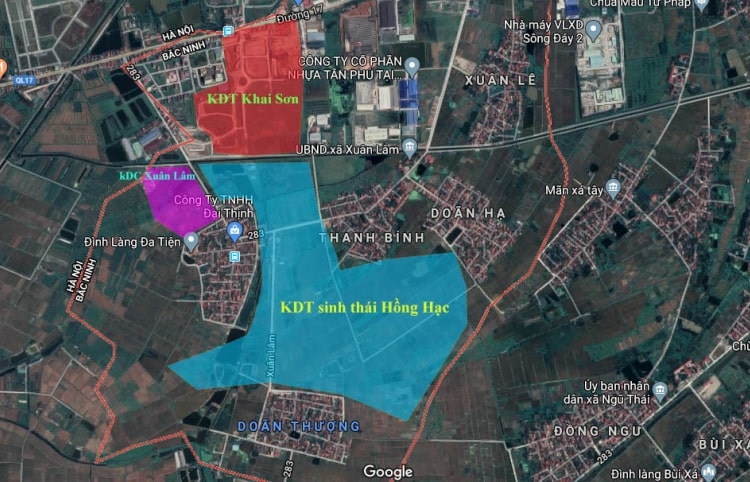 Vị trí khu đô thị sinh thái Hồng Hạc City