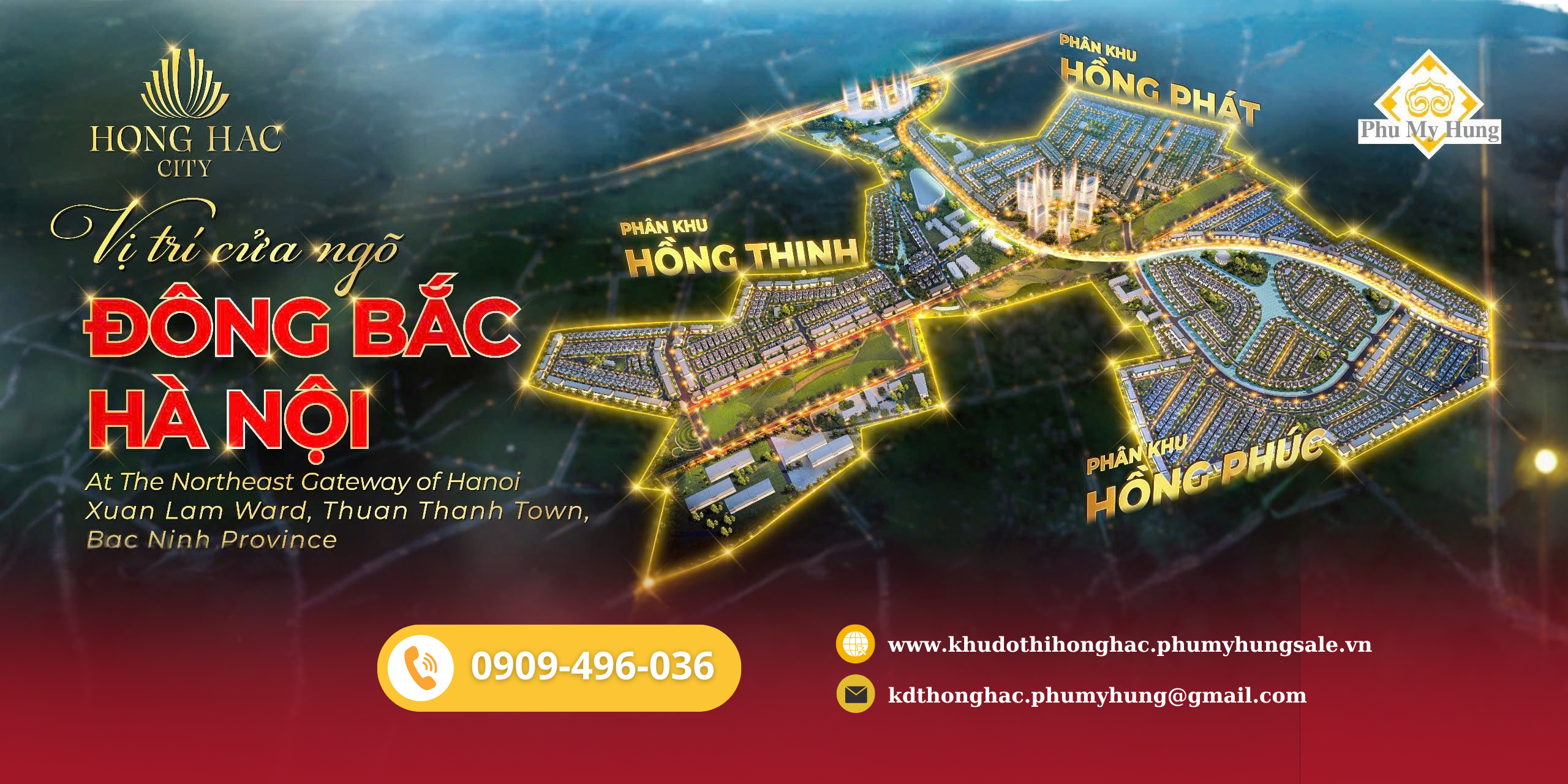 Phối cảnh khu đô thị sinh thái Hồng Hạc City