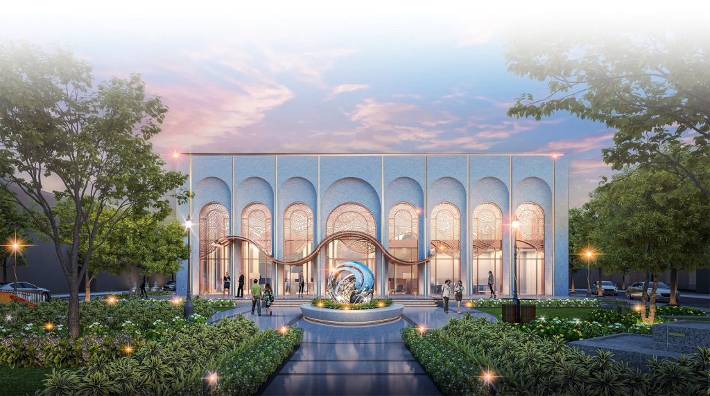 Hình phối cảnh 3D clubhouse tại Hồng Hạc City. 